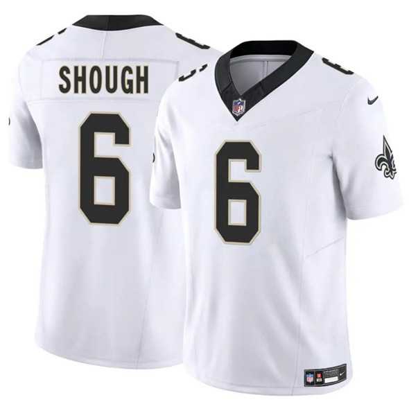 Men & Women & Youth New Orleans Saints #6 Tyler Shough White 2025 Draft F.U.S.E. Vapor Limited Stitched Jersey